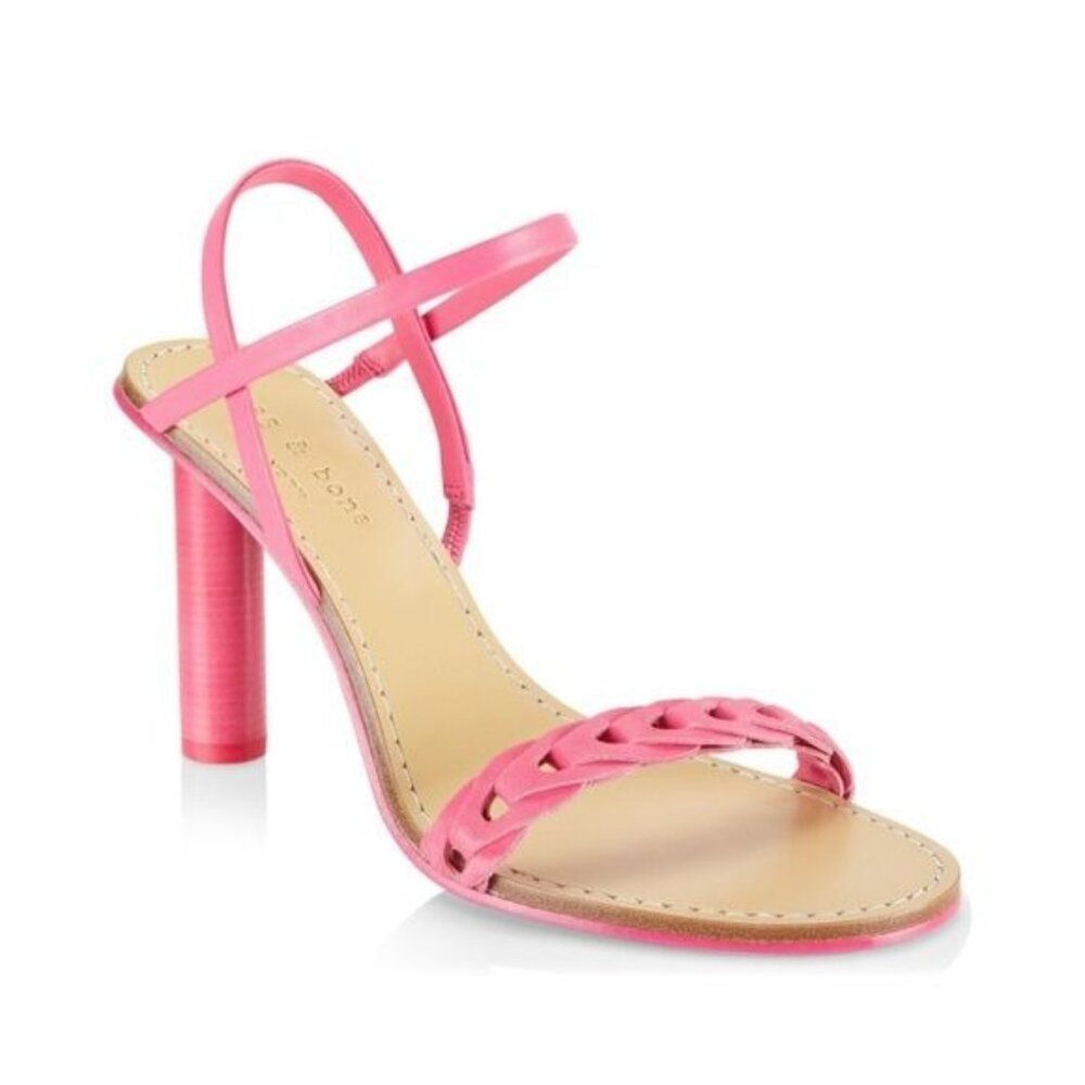 rag & bone Infinity Cylinder-Heel Slingback Sandals in Pink Size 38.5 (US 8.5)